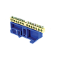 Шина "0" N (6x9мм) 14 отверстий латунь синий изолятор на DIN-рейку EKF PROxima