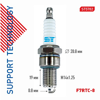 Свеча зажигания SUPPORT TECHNOLOGY ST5702 (21 ключ), изображение 1