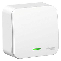 Выключатель 1-кл. ОП Blanca 10А IP20 (сх. 1) 250В с подсветкой с изолир. пластиной бел. SchE BLNVA10, изображение 2