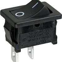 Выкл.клавишный Mikro 250v 3A ON-OFF черный 36-2010, изображение 1