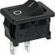 Выкл.клавишный Mikro 250v 3A ON-OFF черный 36-2010