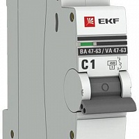 Автоматический выключатель 1Р 1А (С) 4,5 kA BA-47-63 EKF PROxima, изображение 1