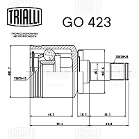 TRIALLI ШРУС внутренний (шариковой конструкции) GO423, изображение 2