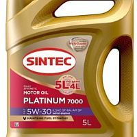 Масло моторное синтетическое Sintec Platinum 7000 5W-30 GF-6A (5 л.), изображение 1