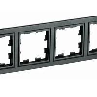 Рамка 4-м BRITE РУ-4-БрЧ черн. IEK BR-M42-K02, изображение 3