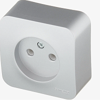 Розетка 1-м ОП Blanca 16А IP20 250В без заземл. без защ. шторок с изолир. пластиной бел. SchE BLNRA0, изображение 1