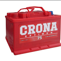Аккумулятор 75 А/ч о.п. CRONA ток 600 (278х175х190), изображение 7