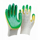 Перчатки трикот. с 2-м латексным обливом желто-зеленые