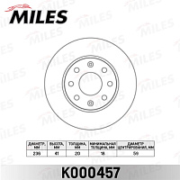 MILES Диск тормозной передний K000457, изображение 2