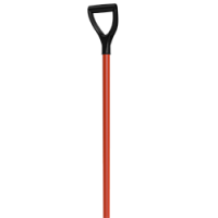 Черенок металлический крашеный для лопат d-32 c v-обр. ручкой (оранж) первичка, изображение 1