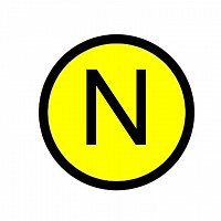 Наклейка "N" (d20мм.) EKF PROxima, изображение 1