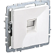 Розетка компьютерная СП RJ45 кат.6 BRITE РК11-БрБ бел. IEK BR-K10-2-K01