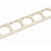 Рамка 5-м Мира горизонт. крем. LEZARD 701-0300-150, изображение 2