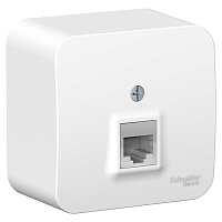 Розетка компьютерная 1-м СП BLANCA RJ45 кат.5e бел. SchE BLNIS045001, изображение 1