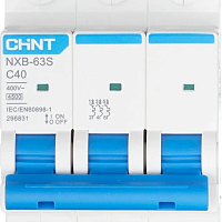 Выключатель автоматический модульный 3п C 40А 4.5кА NXB-63S (R) CHINT 296831, изображение 1