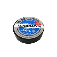 Terminator , изолента черная ПВХ ,автомобильная, 0,13мм  19мм, 20м, изображение 1