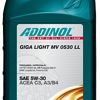 Масло моторное ADDINOL Giga Light MV 0530LL 5W-30 (1 л.), изображение 1