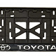 Рамка для номерного знака Toyota с защёлкой (черная)