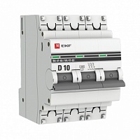 Автоматический выключатель 3P 10А (D) 4,5kA ВА 47-63 EKF PROxima, изображение 1