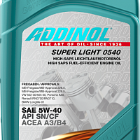 Масло моторное ADDINOL Super Light 0540 5W-40 (1 л.), изображение 1