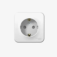 Розетка 1-м ОП Blanca 16А IP20 250В с заземл. без защ. шторок с изолир. пластиной бел. SchE BLNRA010, изображение 1
