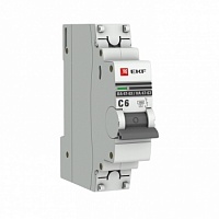 Автоматический выключатель 1P 6А (C) 4,5kA ВА 47-63 EKF PROxima, изображение 1