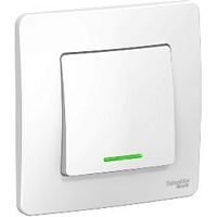 Выключатель 2-кл. ОП Blanca 10А IP20 (сх. 5) 250В с подсветкой с изолир. пластиной бел. SchE BLNVA10, изображение 2