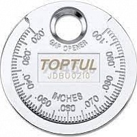 Приспособление типа "монета" для проверки зазора межу электродами свечи TOPTUL, изображение 1