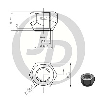 Гайка колесная (12 x 1,5 ключ 21 открытая) Just Drive JEN0008, изображение 3