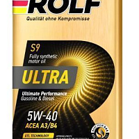 Масло моторное Rolf Ultra 5W-40 SP/CF ACEA A3/B4 синтетическое (металл) 1л, изображение 1