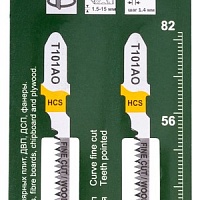 Полотна по дереву,HCS,остроконечные зубья,82/56/1,4 мм (Т101AO),2 шт., изображение 1