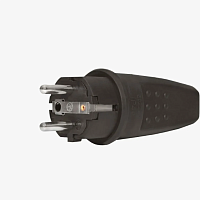 LEZARD вилка прямая каучук 220-240V IP44, изображение 2