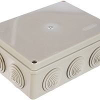 Коробка распаяч. для открытой проводки 65*65*50мм (квад.), 4 в*ода ( гермовводы), IP54, изображение 1