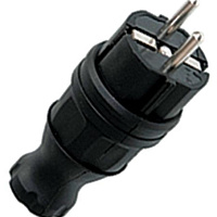 LEZARD вилка прямая каучук 220-240V IP44, изображение 1