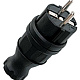 LEZARD вилка прямая каучук 220-240V IP44