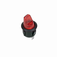 Выкл.клавишный круглый 12v 16A ON-OFF красный с инд. 36-2590, изображение 2