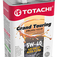 Масло моторное синтетическое TOTACHI Grand Touring 5W-40 (4 л.), изображение 1