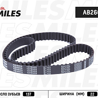 MILES Ремень ГРМ AB26035, изображение 1