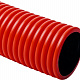 Гофратруба двустенная ПНД/ПВД d 50 с протяжкой с муфтой красная (уп.50м)