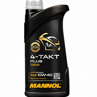 Полусинтетическое моторное масло Mannol Plus 4Т 10W-40 (1 л.), 7202, изображение 1