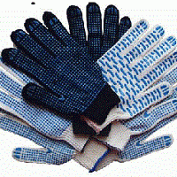 Перчатки Н 10 класс (5) с ПВХ БЕЛЫЕ, изображение 1