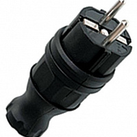 UNIVersal вилка прямая каучук 220-240V IP44, изображение 1