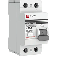 Устройство защитного отключения УЗО ВД-100 2P 32А/30мА (электромеханическое) EKF PROxima, изображение 1
