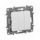 Legrand INSPIRIA Белый Выключатель трехклавишный 10 AX - 250 В