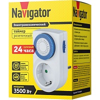 Таймер 61 557 NTR-A-S01-WH розет. электромех. Navigator 61557, изображение 1