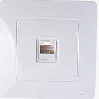 Розетка компьютерная 1-м СП BLANCA RJ45 кат.5e бел. SchE BLNIS045001, изображение 1