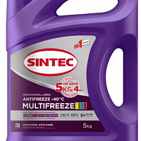 Антифриз Sintec Multifreeze G11/12/12+/12++/13/G12evo -40°С (фиолетовый) (5 кг.), изображение 1