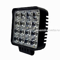 Рабочий свет ZOOML WL-334051H 12-60V 48W 6000K Standard (направленный, 110x110x50), изображение 1