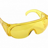 Очки STAYER "STANDARD" защитные, поликарбонатная монолинза с боковой вентиляцией,желтые, изображение 1
