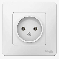 Розетка 1-м СП Blanca 16А IP20 250В без заземл. без защ. шторок бел. SchE BLNRS000011, изображение 1
